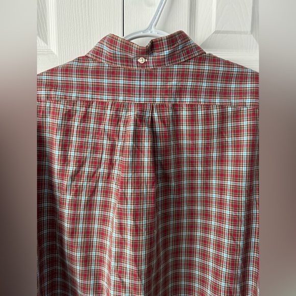 Vintage Polo XL Light Blue, Green & Red Plaid Button Down – Custom Fit - Picture 6 of 9